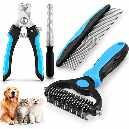 Pawtiva 4-in-1 Deshedding Grooming Kit