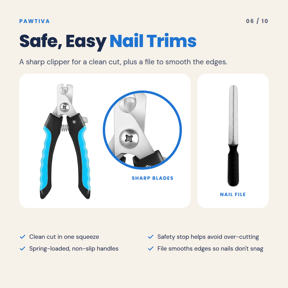 Pawtiva deshedding grooming kit – feature 6